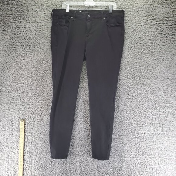 JCPenney Jeans Womens 33/16 Black Skinny Stretch Cotton Blend Denim - Picture 1 of 11